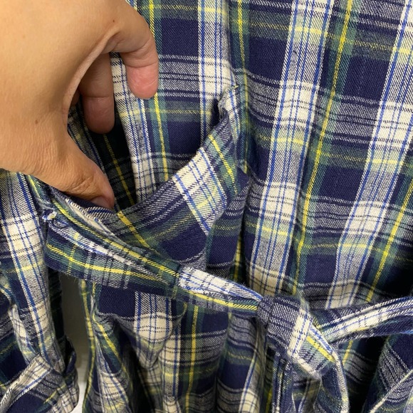 Men’s Vintage State O Main Plaid Robe 100% Cotton Large - Picture 4 of 7